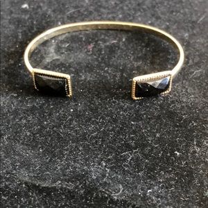 Gold and Black Onyx Gem Bracelet